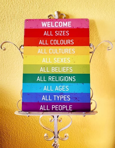 Welcome all genders, all colors, all ages, all people